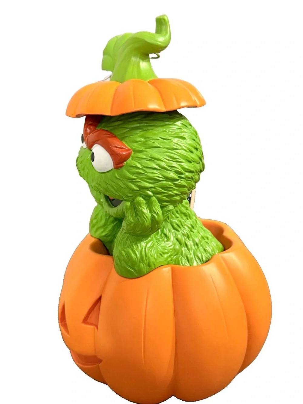 Sesame Street Oscar the Grouch Pumpkin Halloween 10” Figurine  New! So Cute!